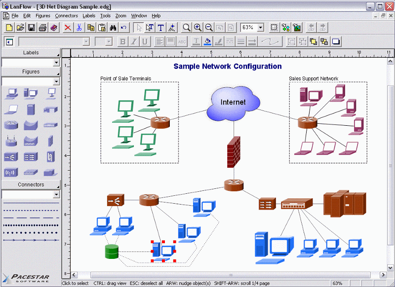 LanFlow Net Diagrammer - User friendly network diagramming tool