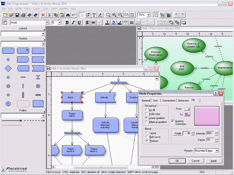 Click to view Pacestar UML Diagrammer 6.87.2157 screenshot