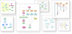 Create use case diagrams, state charts, activity diagrams and more with the UML Diagrammer.