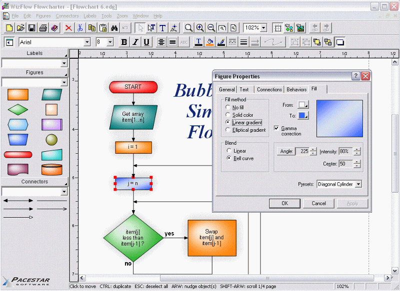 User friendly drawing tool for creating quality flowcharts quickly